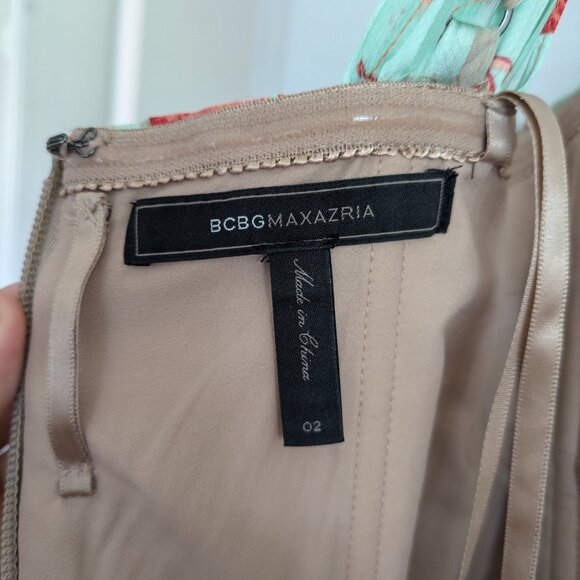 BCBGMaxAzria Floral Maxi Dress - Red and Green - Picture 7 of 7